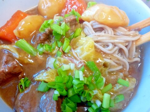 カレー南蛮＊残りカレーで♪